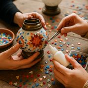 Сделать мозаичный светильник