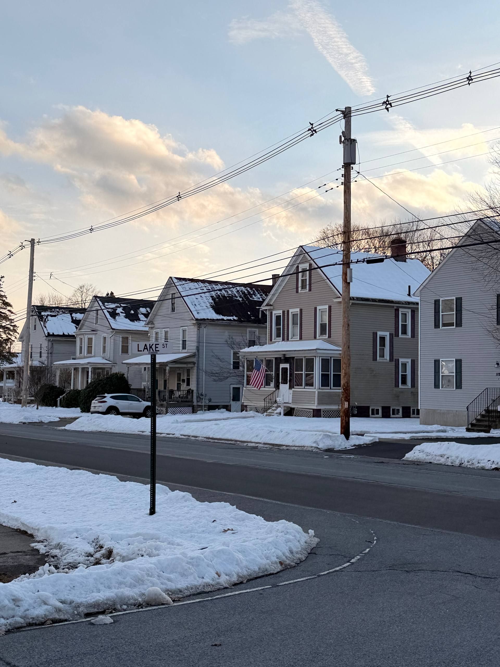 Дома в Америке зимой