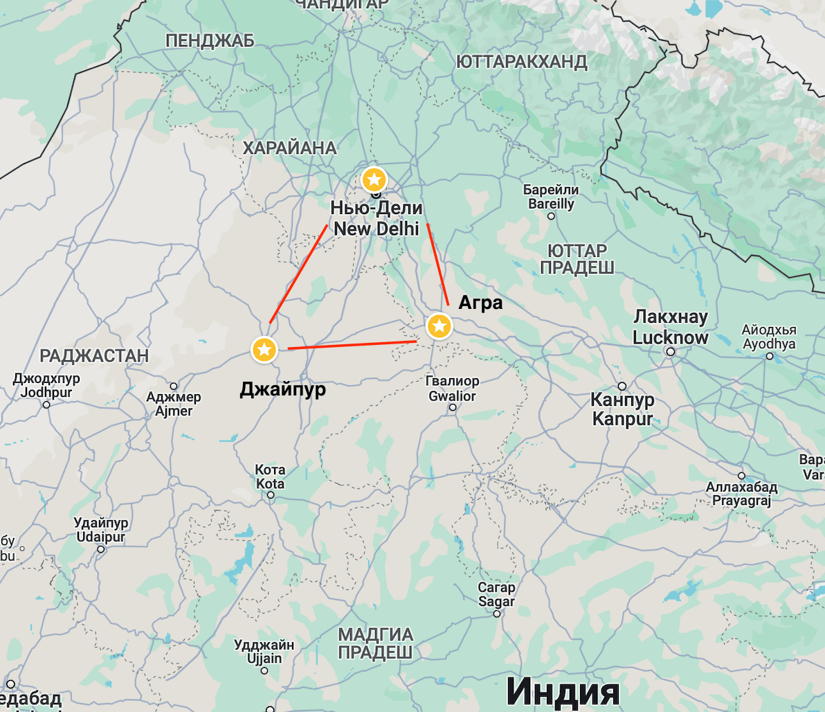 Карта Индии