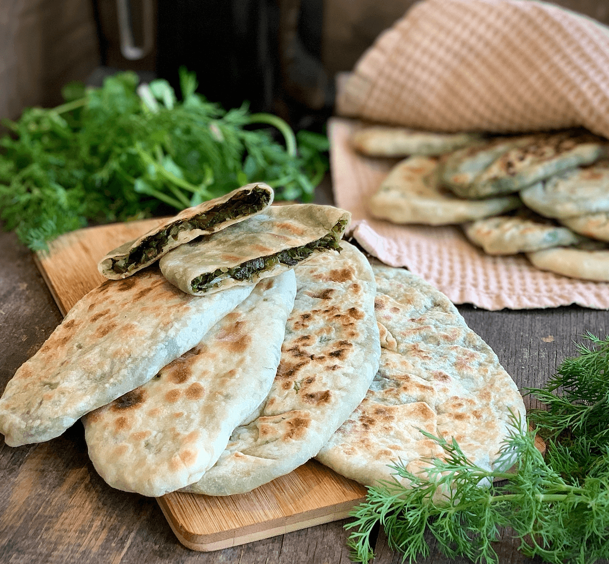 Лепёшка с зеленью