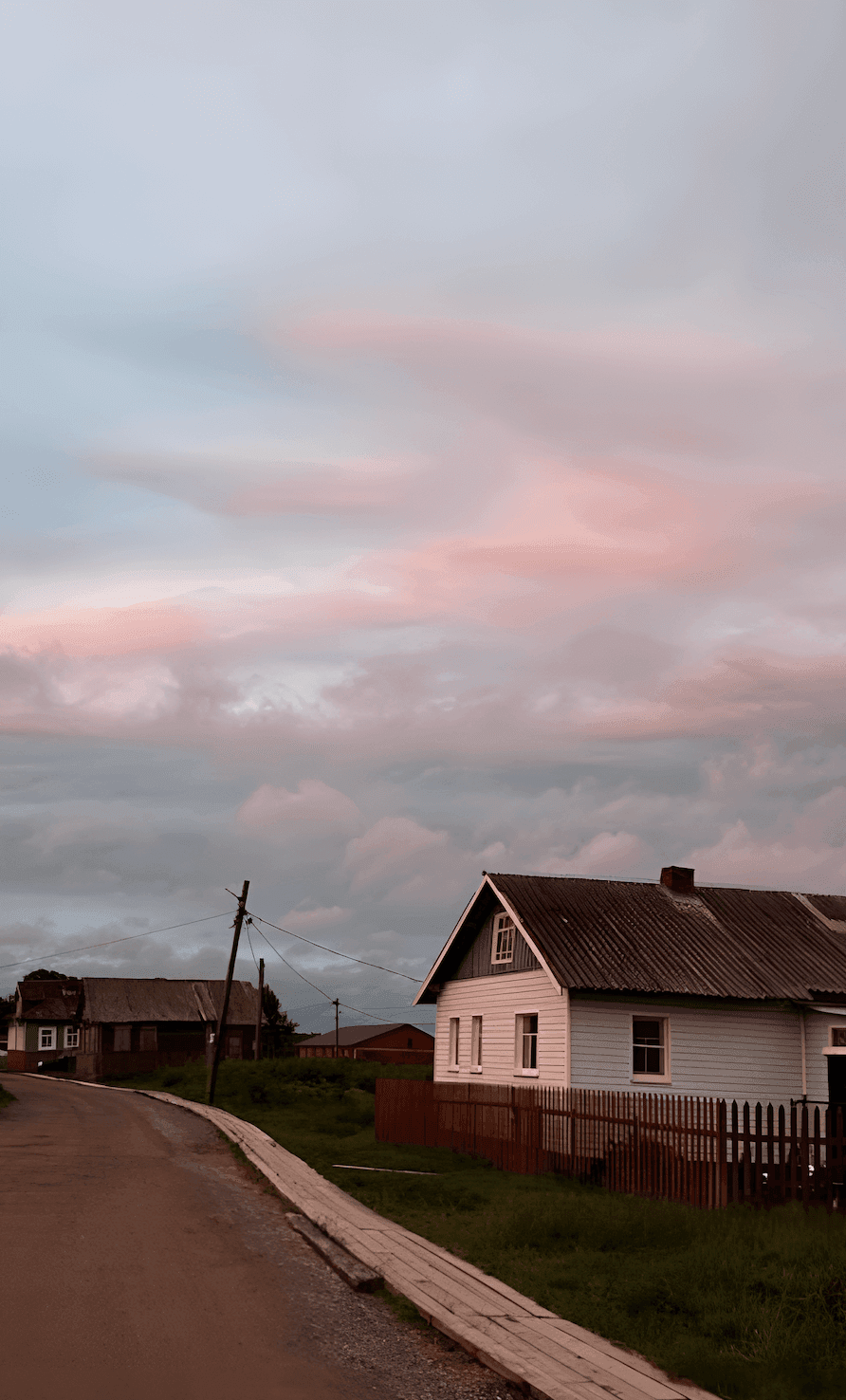 Красивый закат на Кольском полуострове
