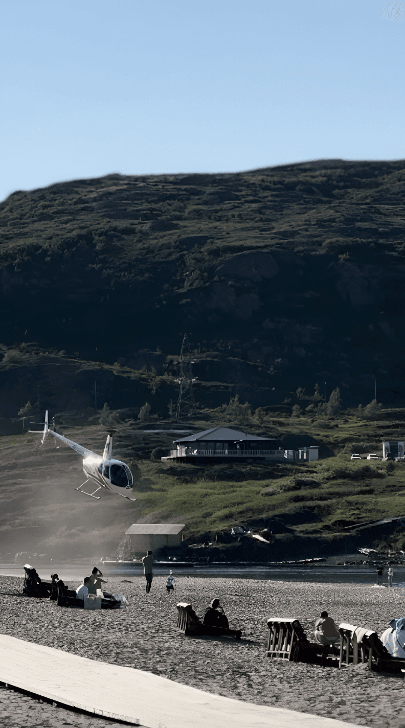 Вертолёт в Териберке