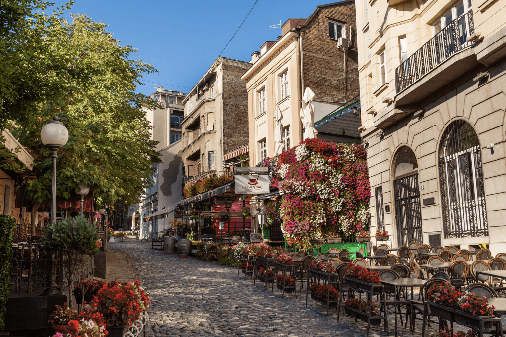 Красивая улица в Белграде