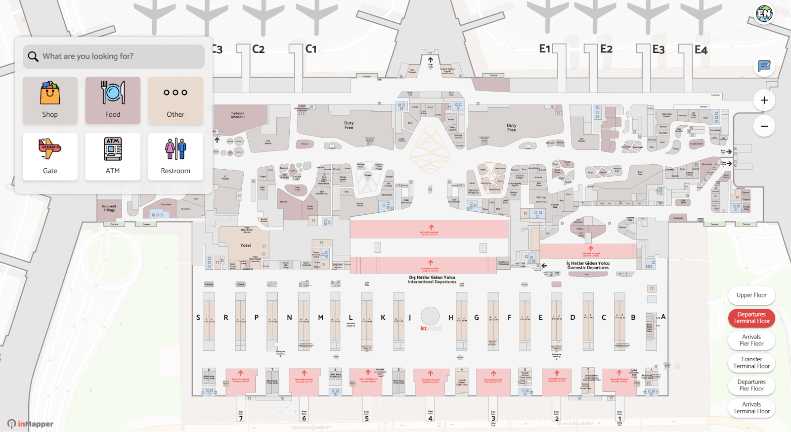 Карта аэропорта Стамбула