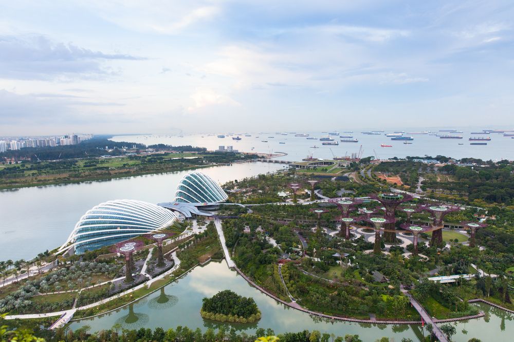 Вид из окна Marina Bay