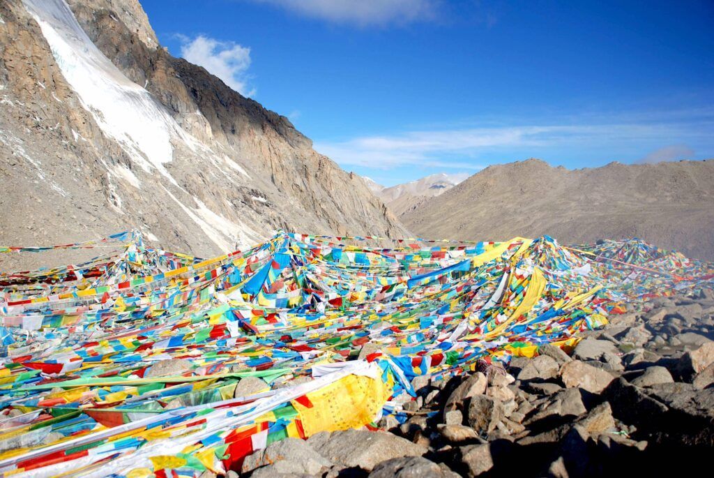 Во время паломничества на перевале Дролма-Ла.