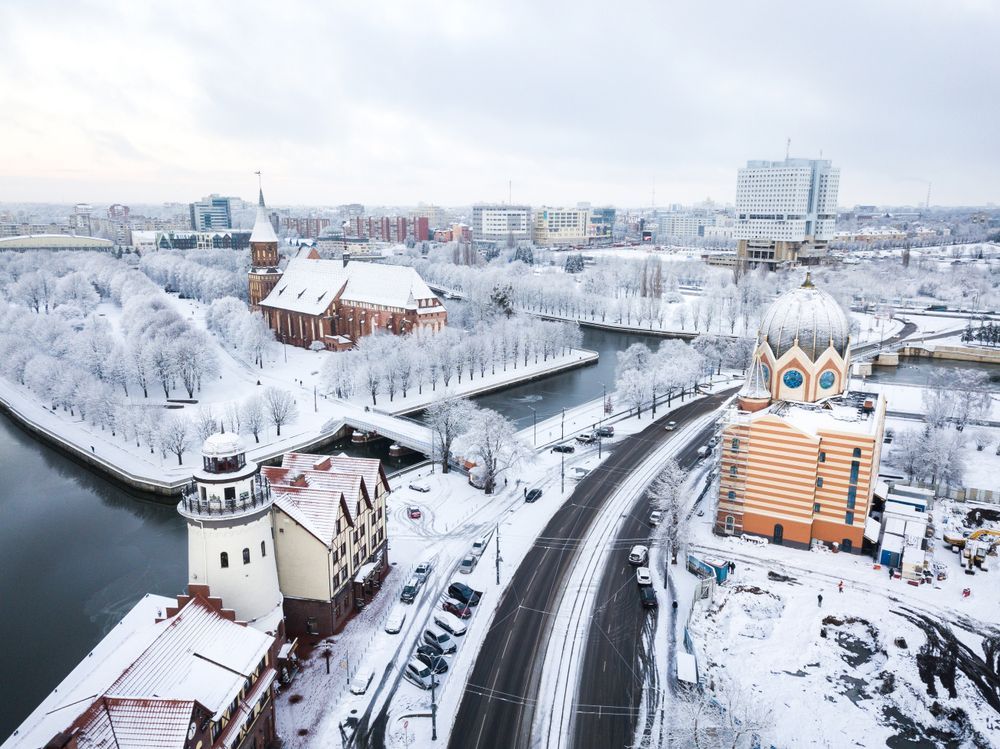 Панорама Калининграда зимой