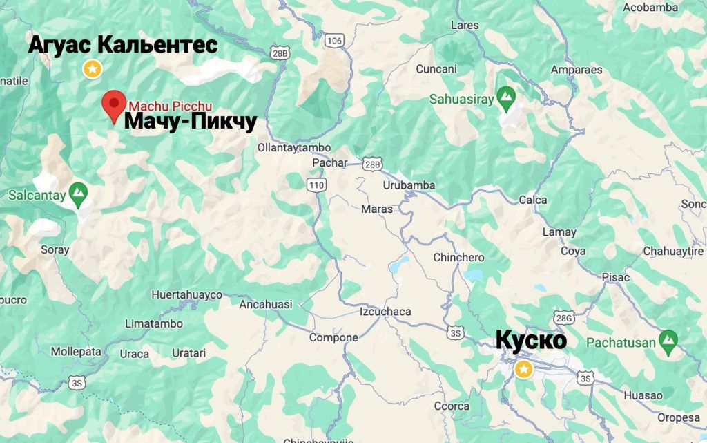 Карта Перу
