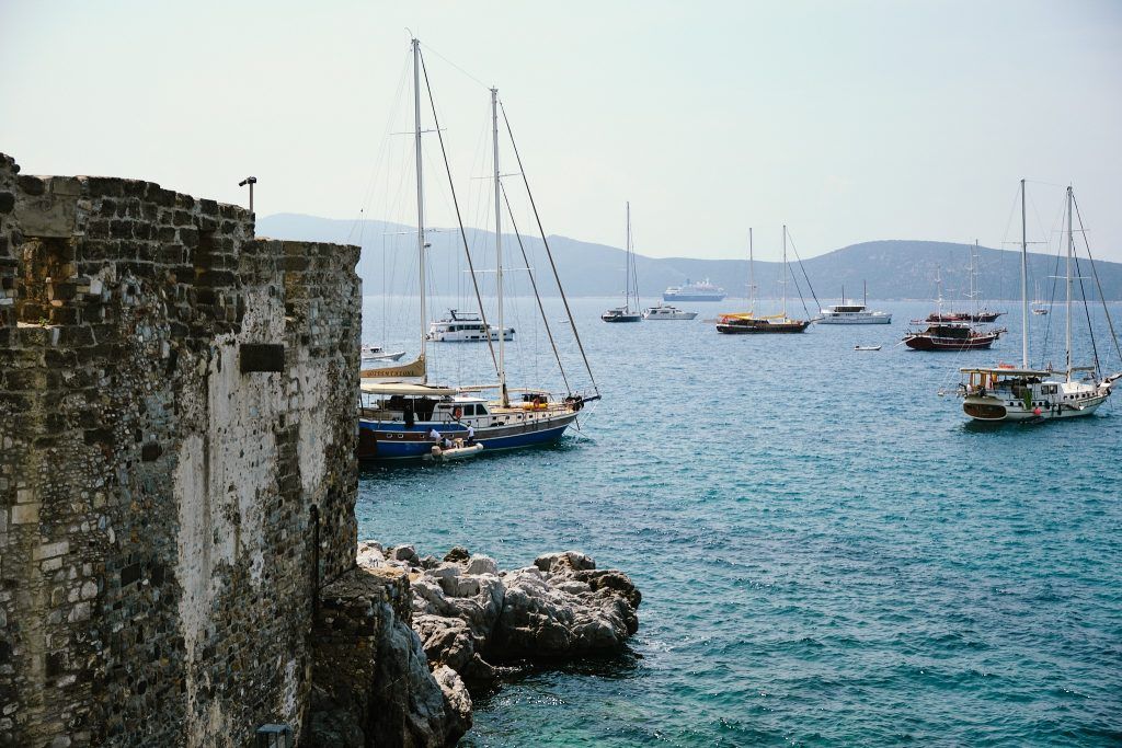 Вид на замок и марину Бодрума