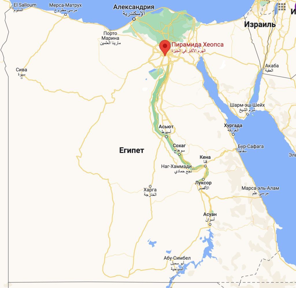 Карта Египта