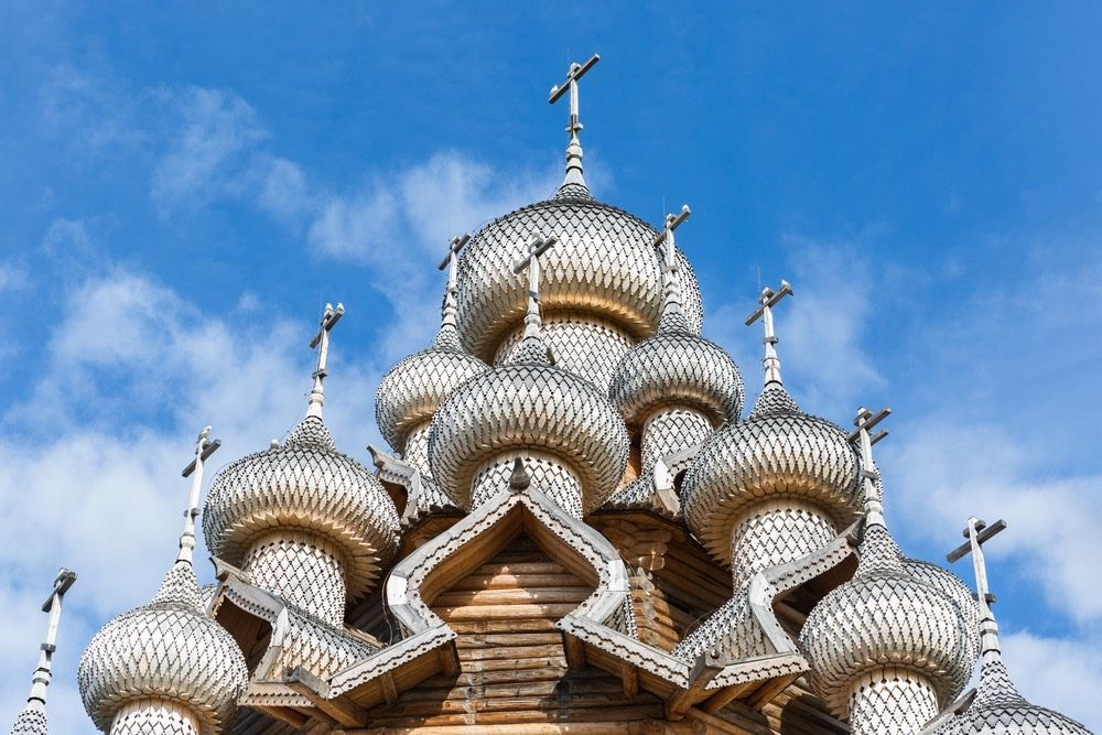 Деревянные купола в Кижах