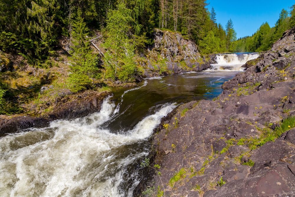 Водопад Кивач в Карелии