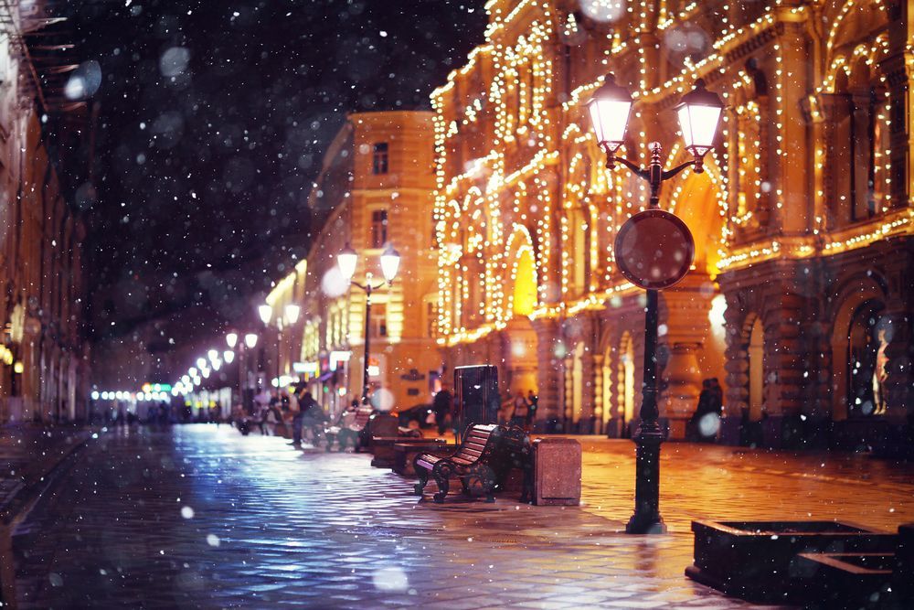 Город зимой