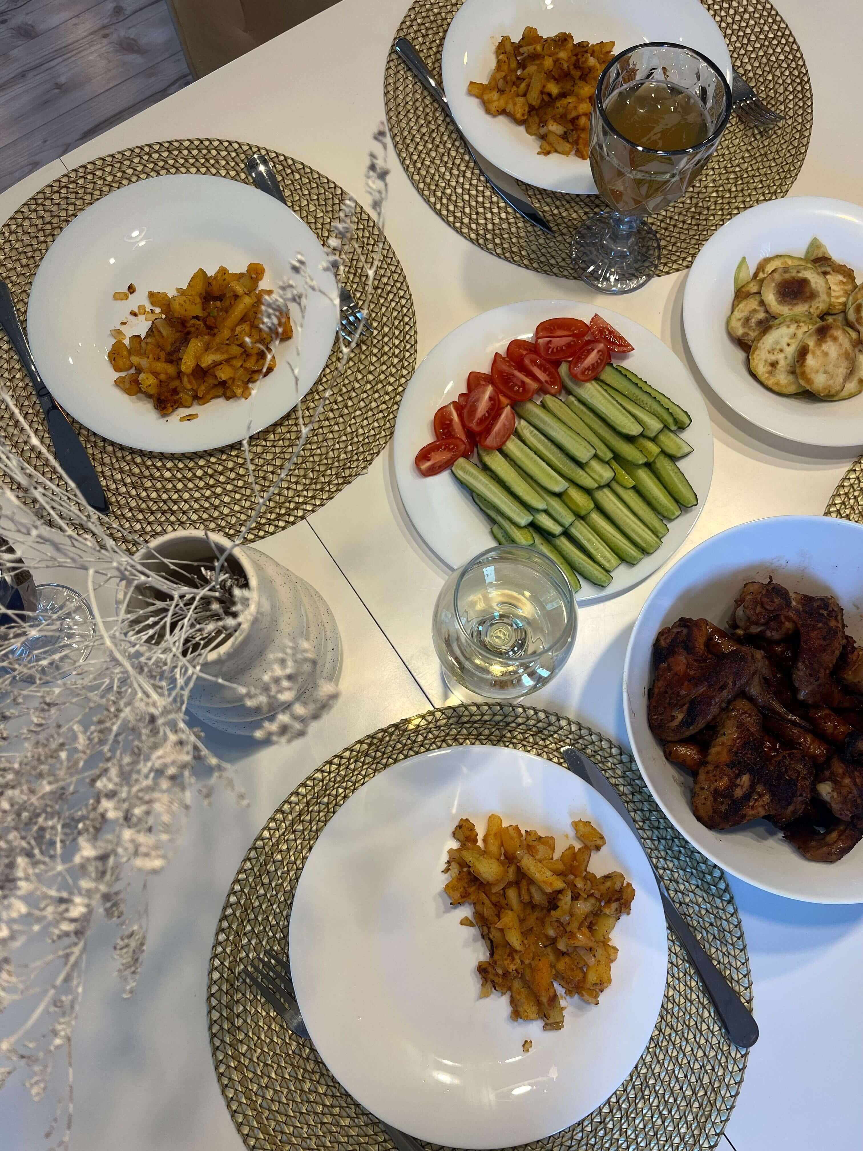 Ужин, приготовленный самостоятельно