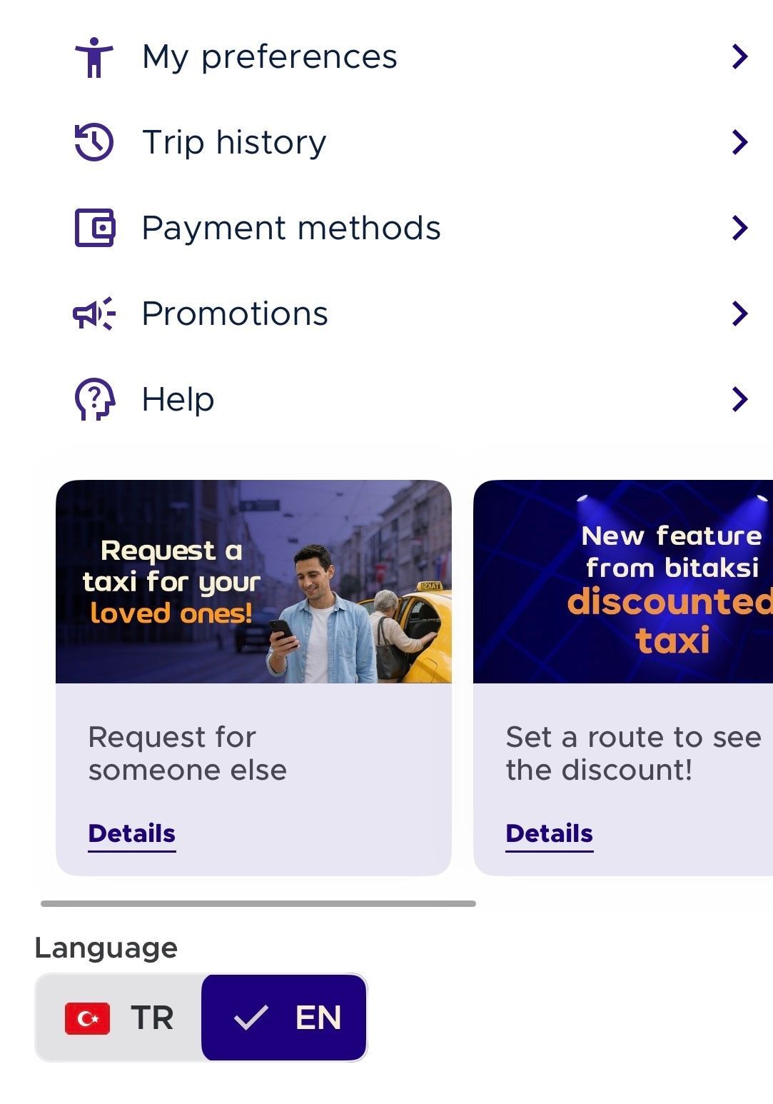 Приложение такси в Турции
