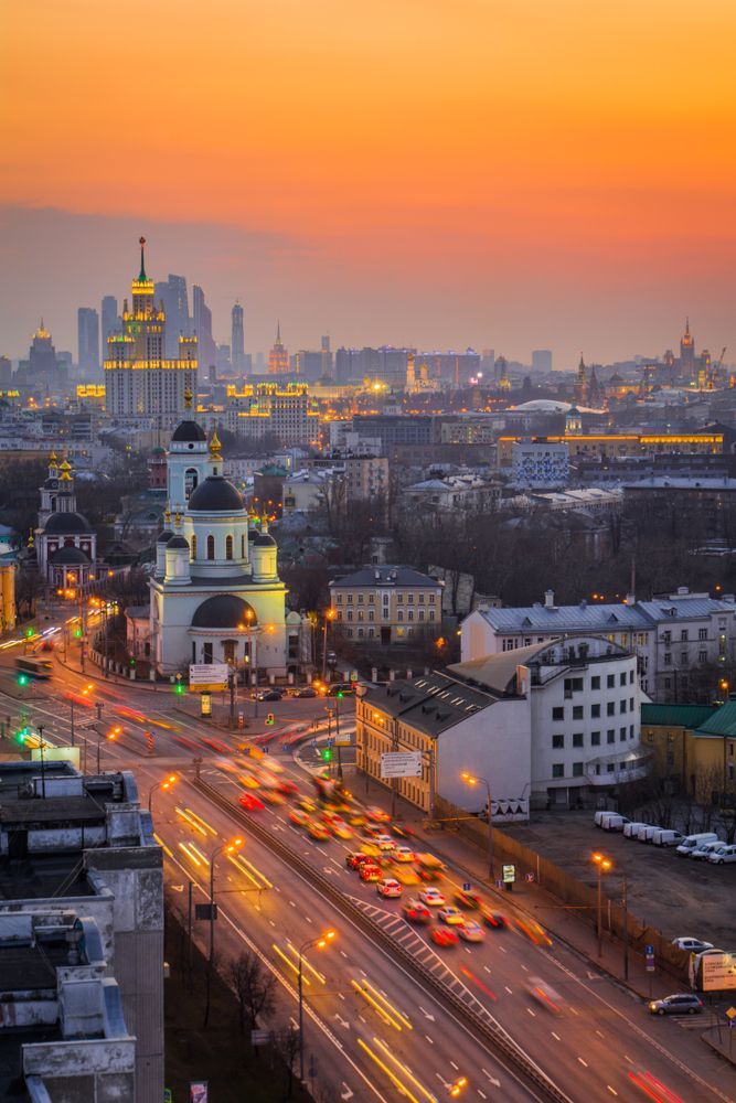 Закат в Москве