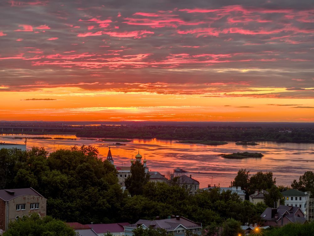 Закат в Нижнем Новгороде