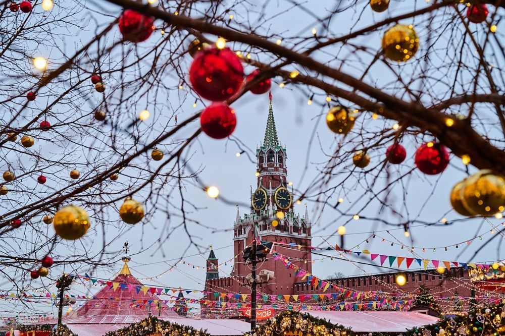 Кремль зимой на Новый год