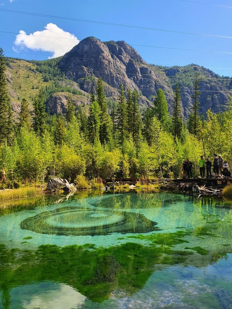 Гейзерное озеро на Алтае